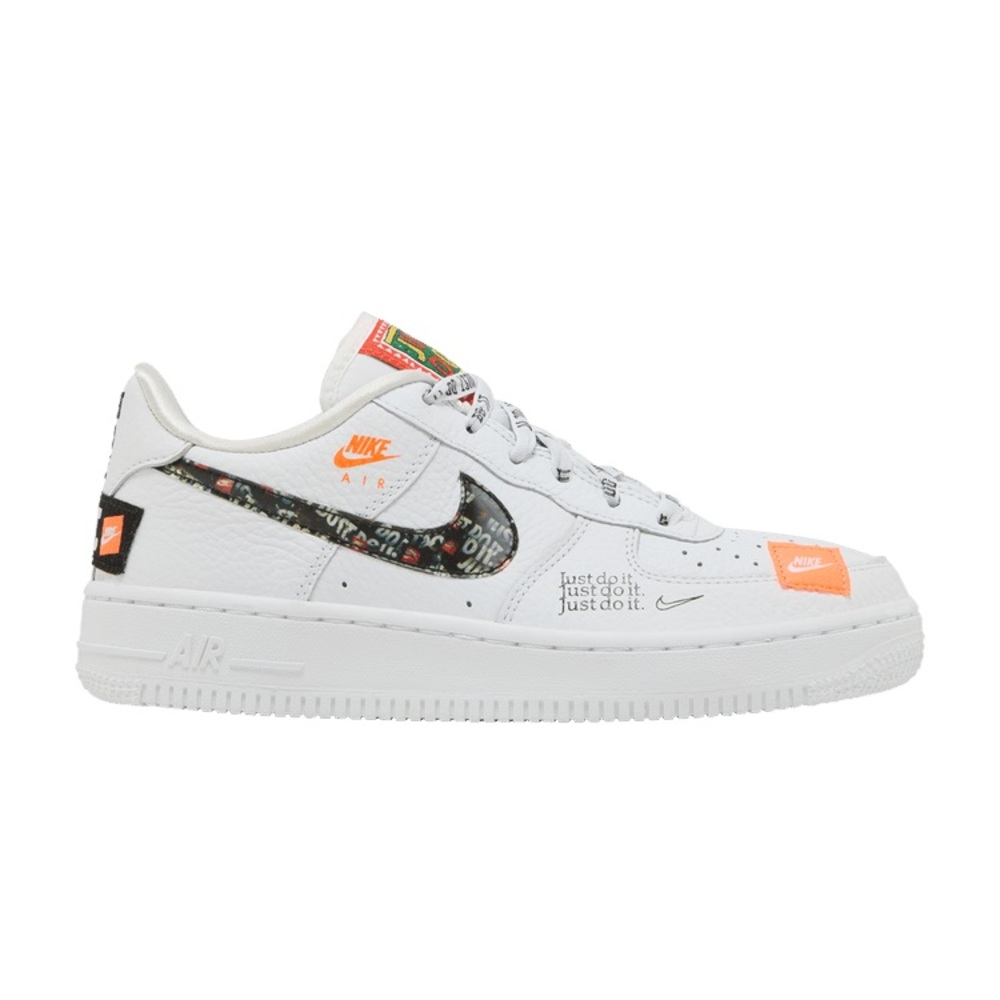 Nike Air Force 1 White with Orange and Black Accents